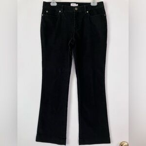 L.L. Bean Vintage Black Corduroy Jeans Boot Cut Flare 70s Script Label s…